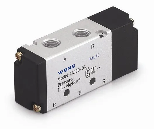 

4A110-06 4A210-08 5 Vie 2 Pos Voi 1/8 дюйма BSPT Singolo Aria Pilotata Valvola di Controllo Пневматика