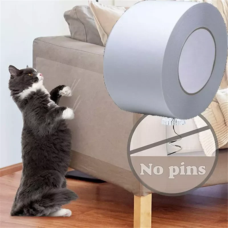 

Scratch Cat Couch Protector Double Sided Clear Anti-Scratch Cat Deterrent Training Tape Furniture Protectors from Cat