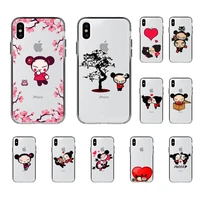 cute cartoon pucca garu phone case for iphone 11 12 13 mini pro xs max 8 7 6 6s plus x 5s se 2020 xr cover