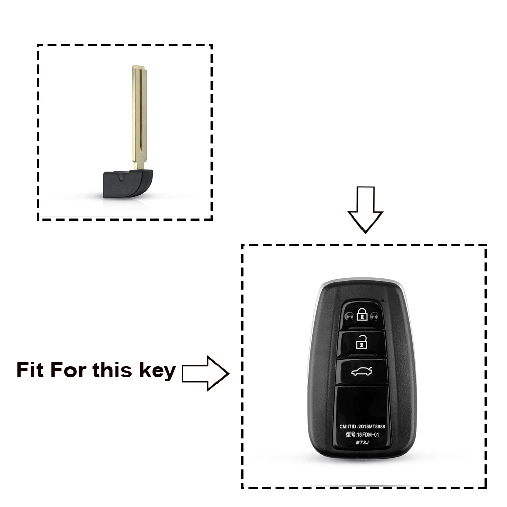 Ключ Аварийный KEYYOU 10X Smart полотно дистанционного ключа для Toyota Camry Avalon RAV4 Prius C Corolla