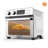 moosoo 10 in 1 air fryer convection oven 23l ultra large capacity toaster oven 1700w led display rotisserie oven with 8 delux
