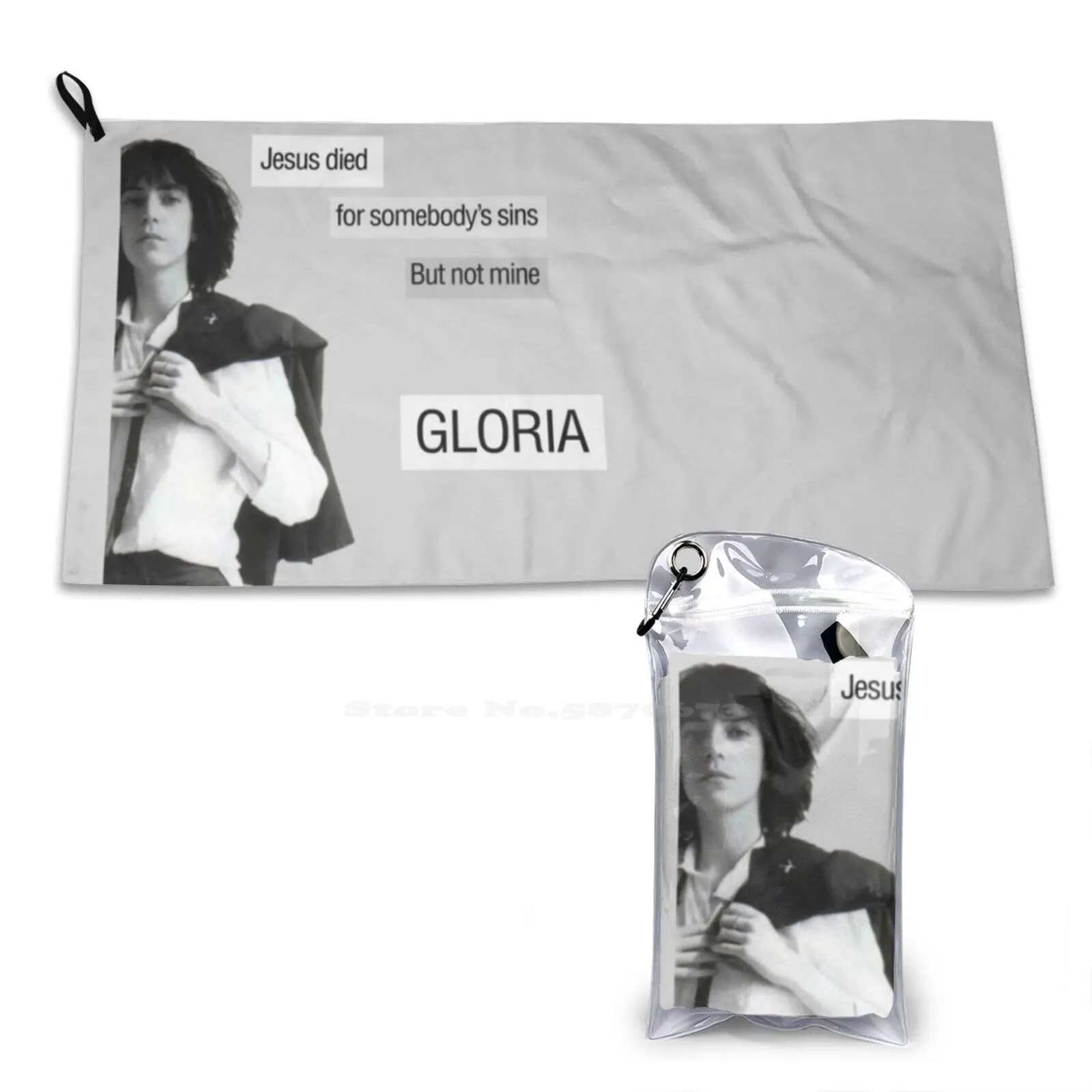 Patti Smith-Gloria 3D Print Towel Sport Soft Towel Music Singer Pop Indie Lyric Guitar Piano Record