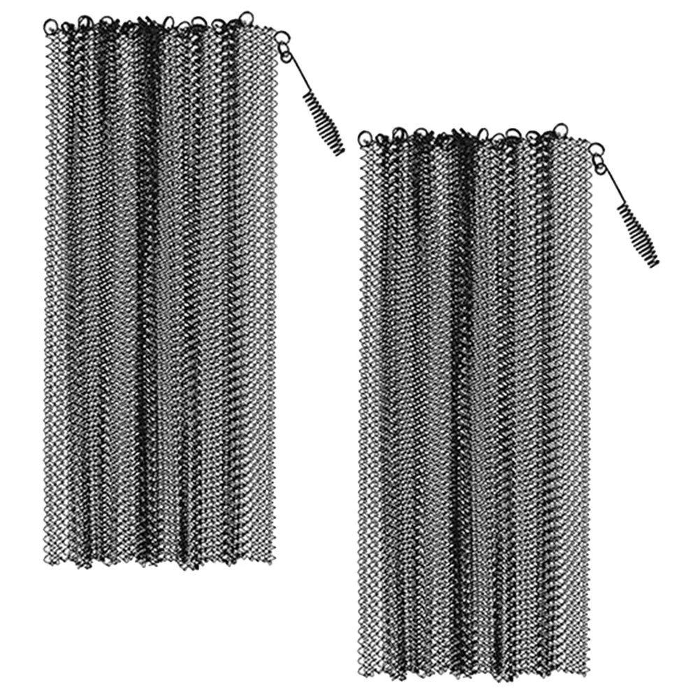 

Fireplace Screen Mesh Curtains Iron Guard Curtain Panel Screens Fire Panels Metal Sparks Handles Duty Heavy Guards Grate