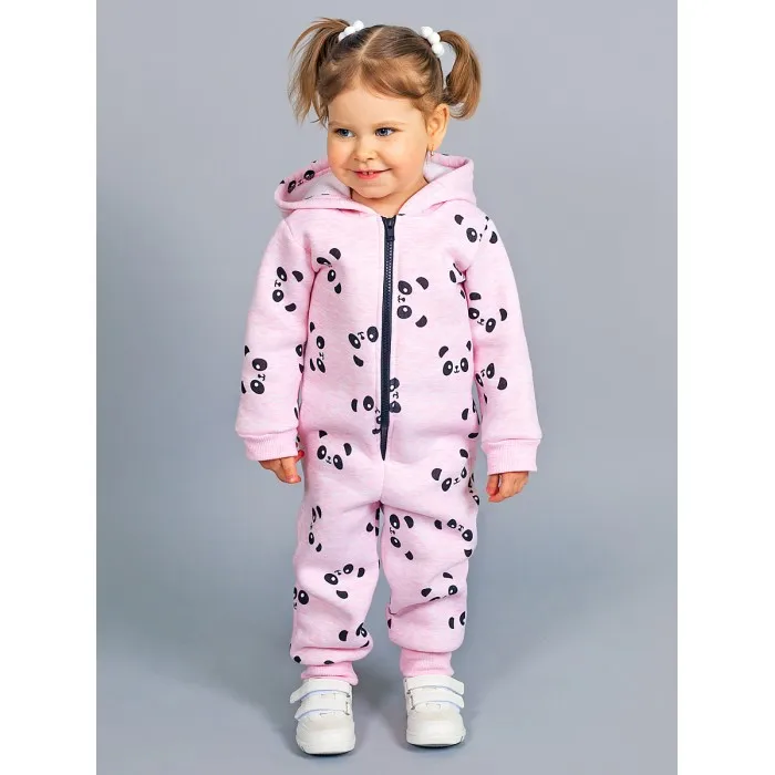 Веселый малыш Комбинезон с капюшоном Панда |