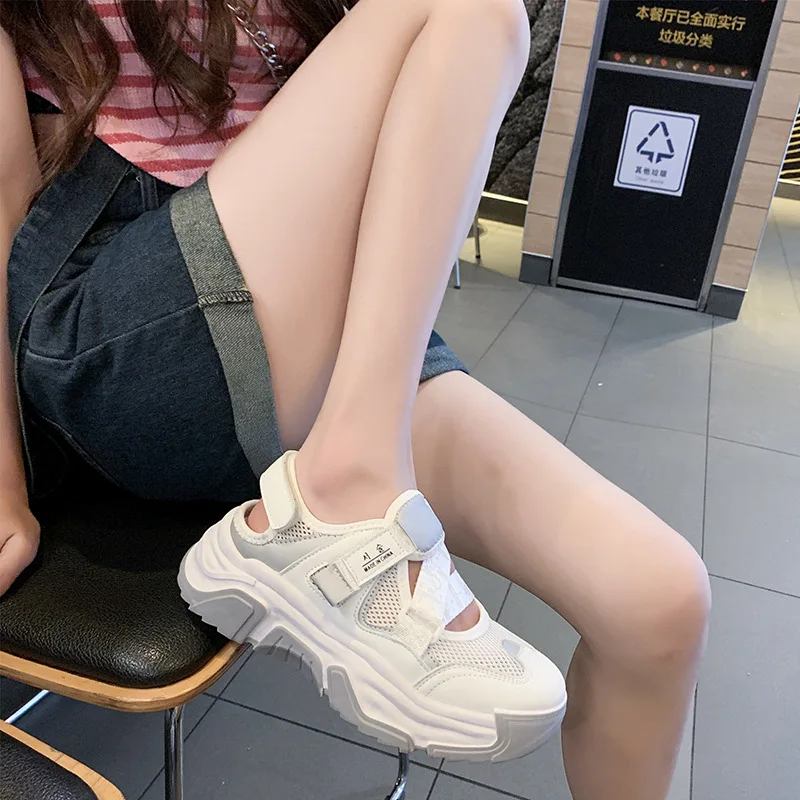 Fashion New Women Sandals All-match Breathable Sports Mesh Shoes 2022 Summer Beach Women Sandals Non-slip Flat Women's Sneakers