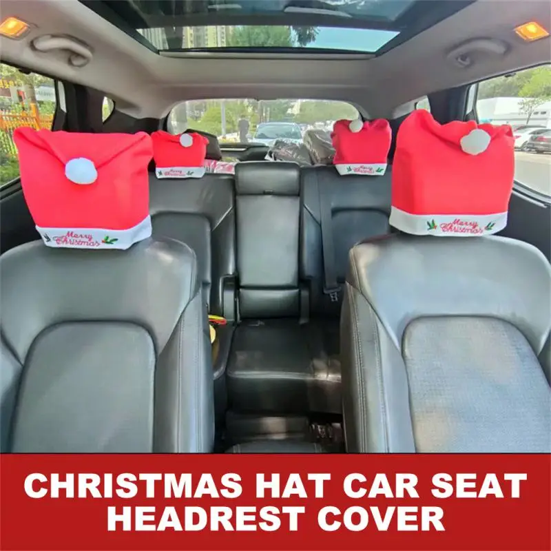 Decorative Cover Universal Christmas Style Car Headrest Car 