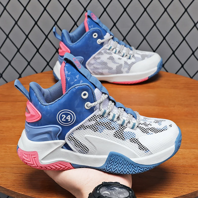 Children's Shoes 2022 Autumn Basketball Shoes Foot Protection Court Sports Shoes High Quality Children's Basketball Shoes 31-40