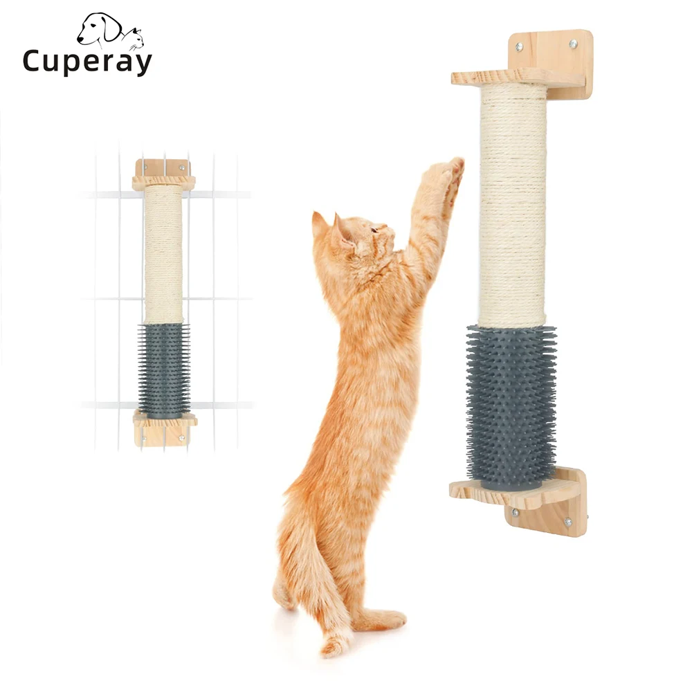 

Когтеточка для кошек, сменная подставка для кошачьего дерева, сизаля, с щеткой, массажер, Аксессуары для кошек, игрушек, домашних животных