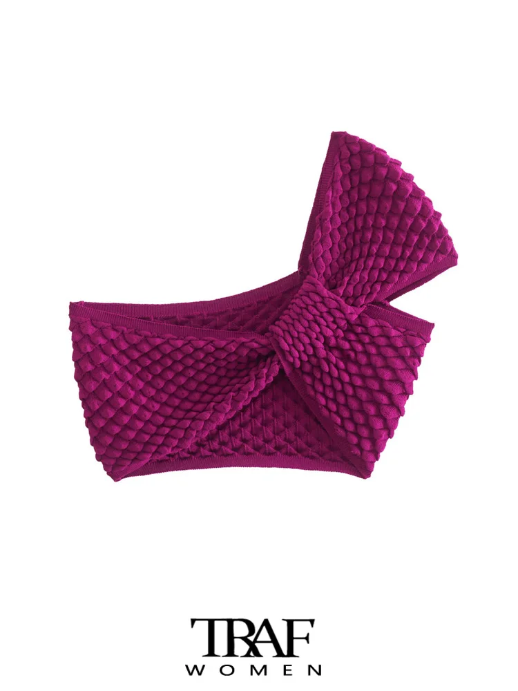 

Сексуальный Модный женский летний трикотажный топ на одно плечо