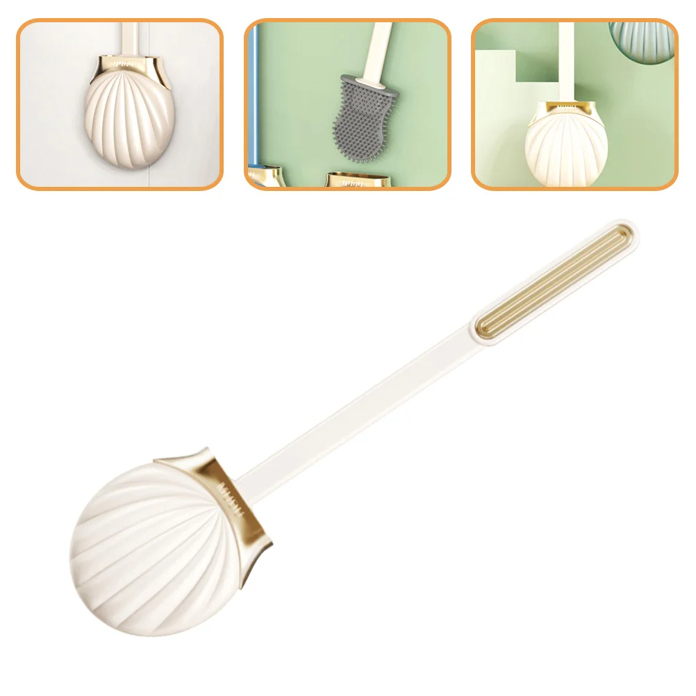 

Brush Toilet Silicone Bowl Holder Bathroom Cleaner Set Scrubber Wccleaning Rubber Wand Soft Rimplunger Modern Washroom Bathtub