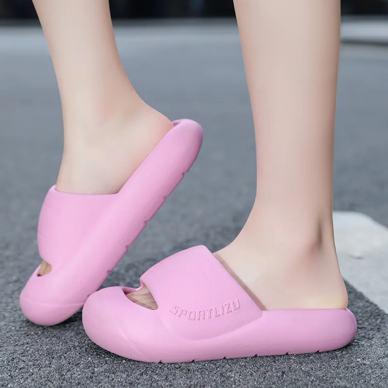 Women Slippers New Cloud Soft EVA Couple Slides Summer Beach Shoes Ladies Thick Bottom Sandal Suitable Indoor Or Outdoor
