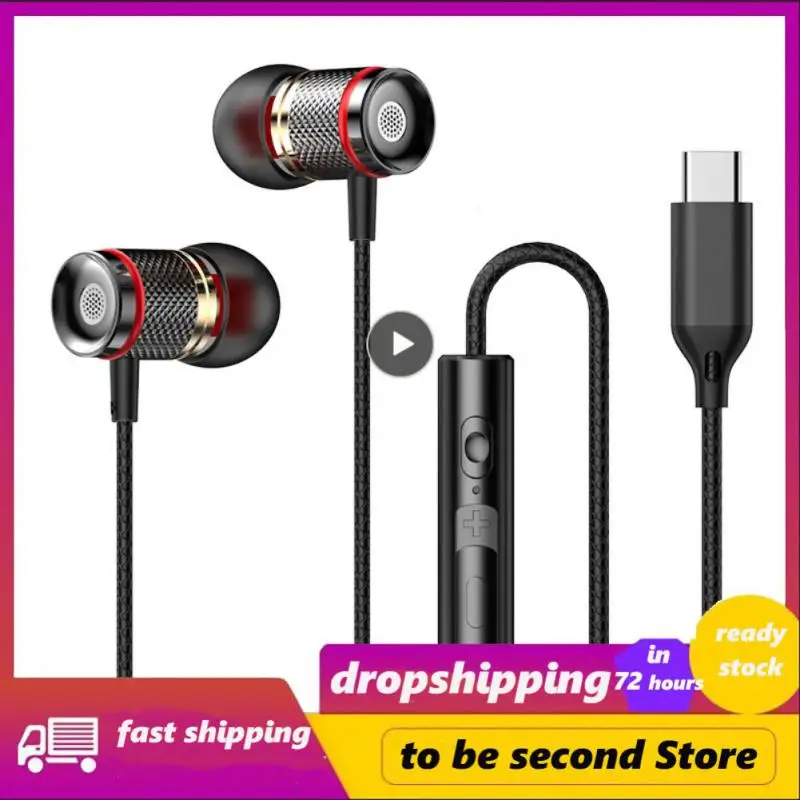 

Noise Canceling Hifi Headphones Extra Bass Sport Headset Gaming In-ear Earbuds In-line Control With Mic Wired Earphone Music