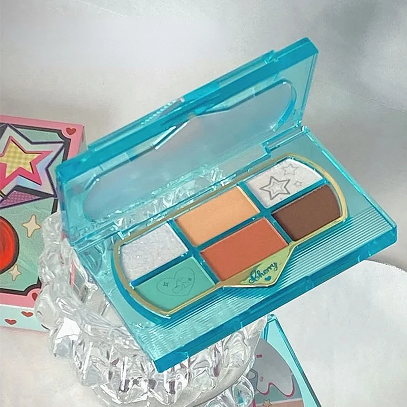 GY Cherry Party Six-Color Tape Eye Shadow Earth Color Matte Gramophone Record Sunny Summer Ice Cube Mint Green