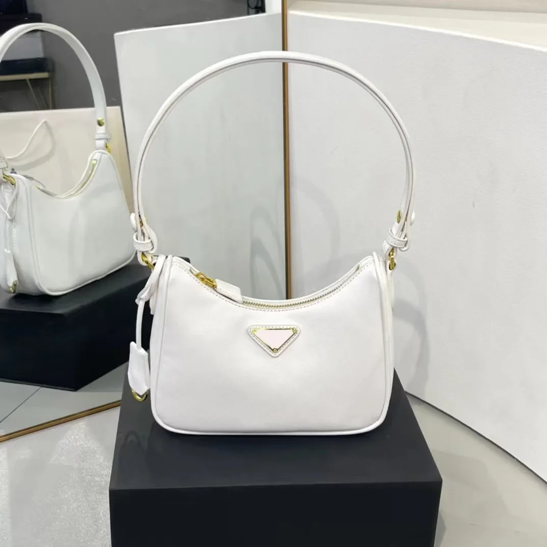 

P Women Underarm Bags Luxury Designer Brand Ladies Leather Shoulder Bag Black Female Handbag Genuine Wallet Top Quality Purse