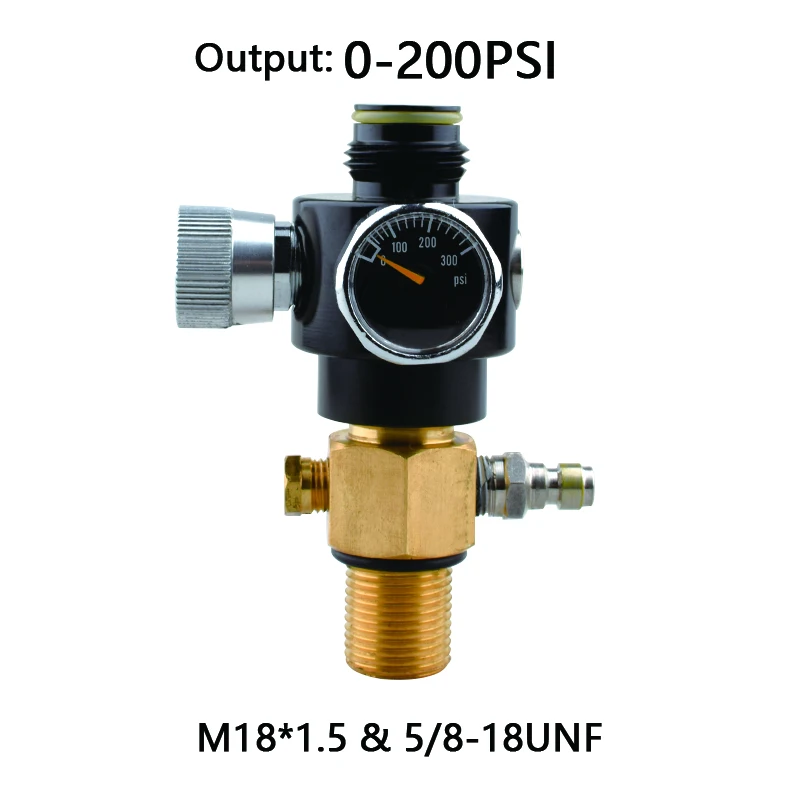 Фото HPA Scuba G1/2-14 адаптер для заправки газового баллона, выход 0-200 фунтов на квадратный дюйм, регулятор потока газированной воды CO2, станция, аксессуары для дайвинга №1
