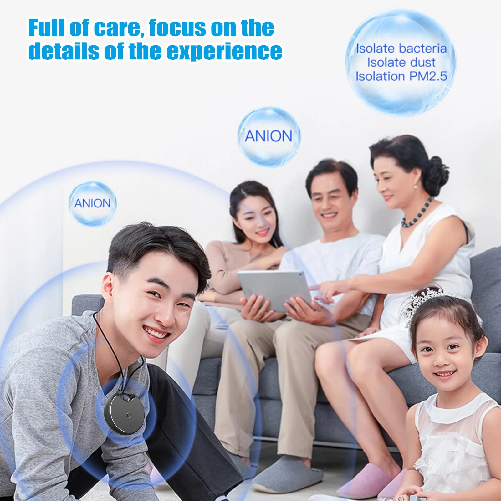 

Mini Aromatherapy Purifier Personal Wearable Portable 2 Million Negative Ion Car Air Purifier For Home Or Personal Use