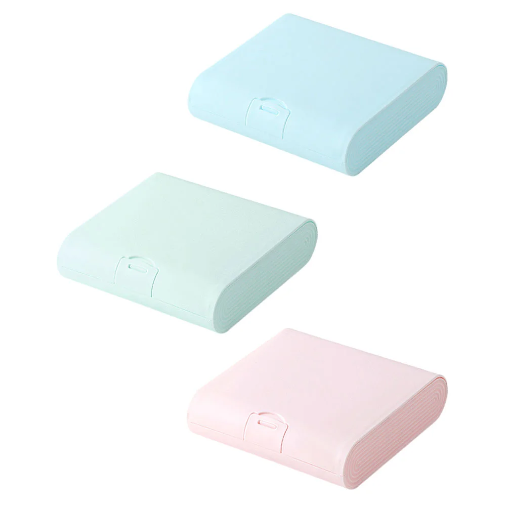 

3Pcs Desktop Jewelry Box Plastic Square Box Mask Storage Case Small Items Case