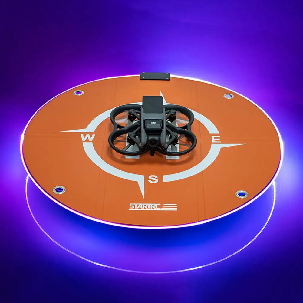 

55cm Drone Parking Landing Pads Fast-fold Helipad With Led Light Glowing Round For Dji Uav Universal Racing Drone Accessories
