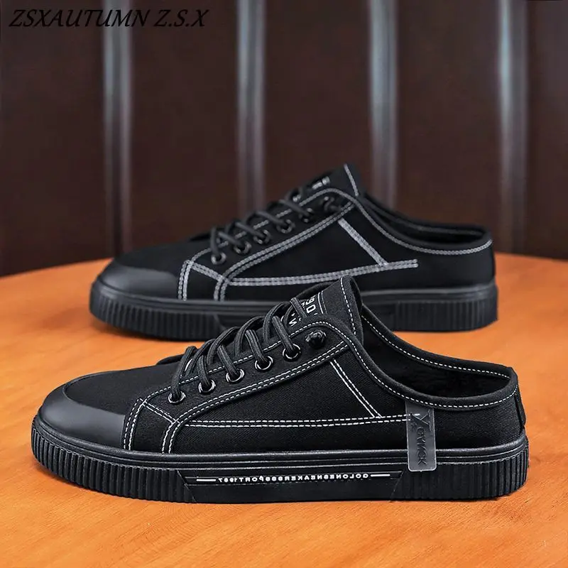 НОВИНКА 2025 года парусиновая обувь мужские летние туфли без каблука повседневная