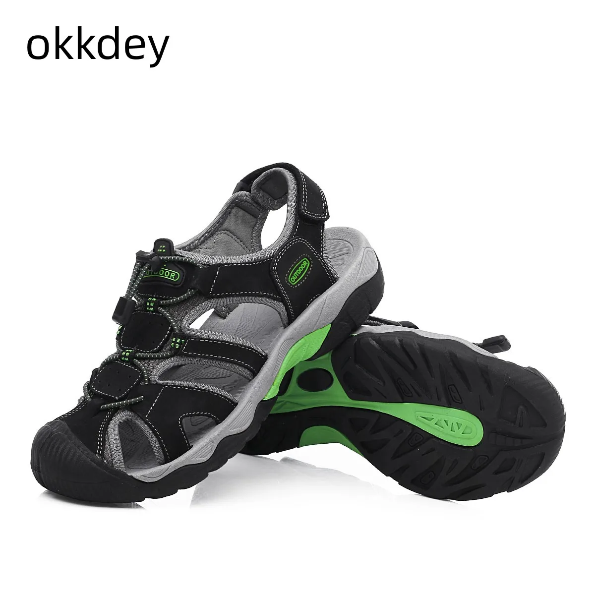 

sandals for men Fashion Design Breathable Genuine Leather Casual Shoes Men Outdoor Anti Slip Beach Sandals Big Size New Summer