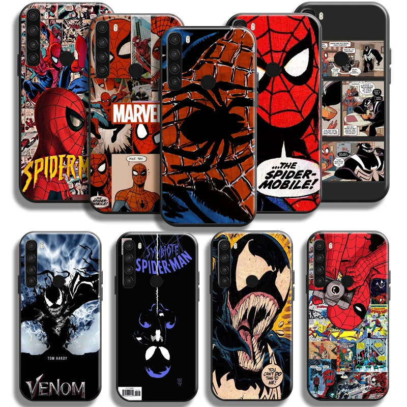 

Comics Spiderman Venom Phone Case For Xiaomi Redmi Note 8 8T 8 Pro For Redmi 8 8A Coque Funda Back Black Soft