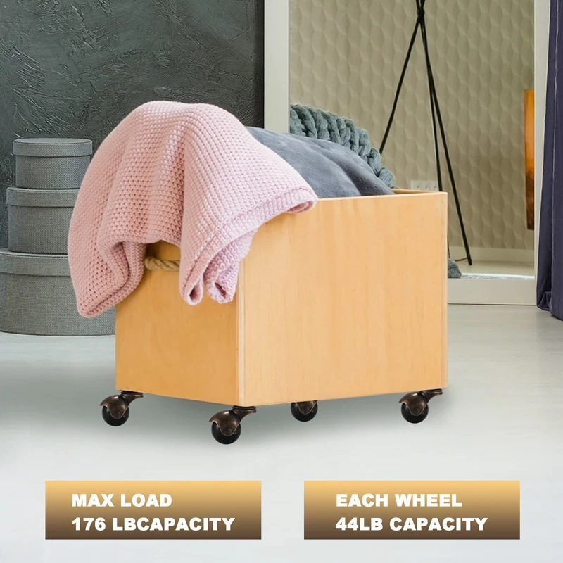 [4 шт.] Поворотные шариковые колеса с капюшоном и верхней пластиной античная