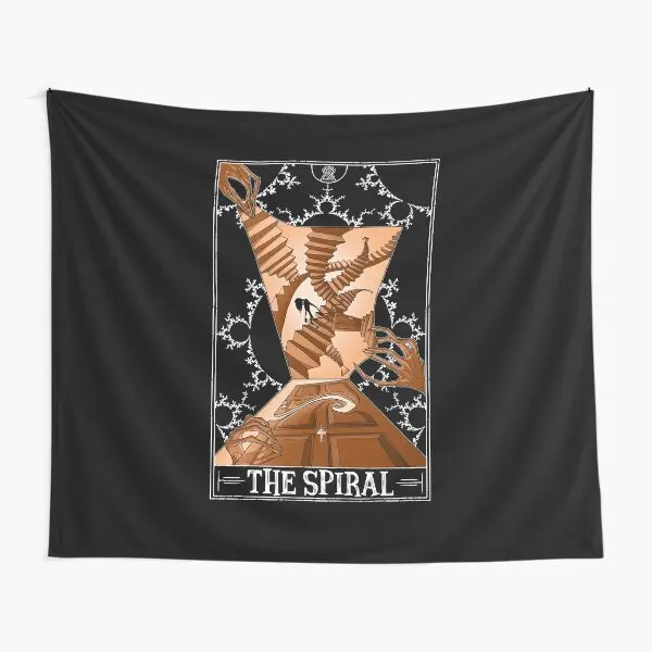 Спиральный Таротат темный гобелен цветной подвесной коврик для йоги