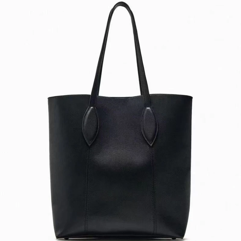 

Autumn New Brand Design Solid Color Pu Leather Large Capacity Tote Bag High Quality OL Commuter Shoulder Bag Bolsa Feminina