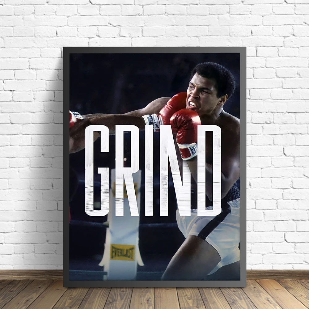 Мухаммед Али гринд мотивирующая Цитата Холст плакат вдохновение Картина принты