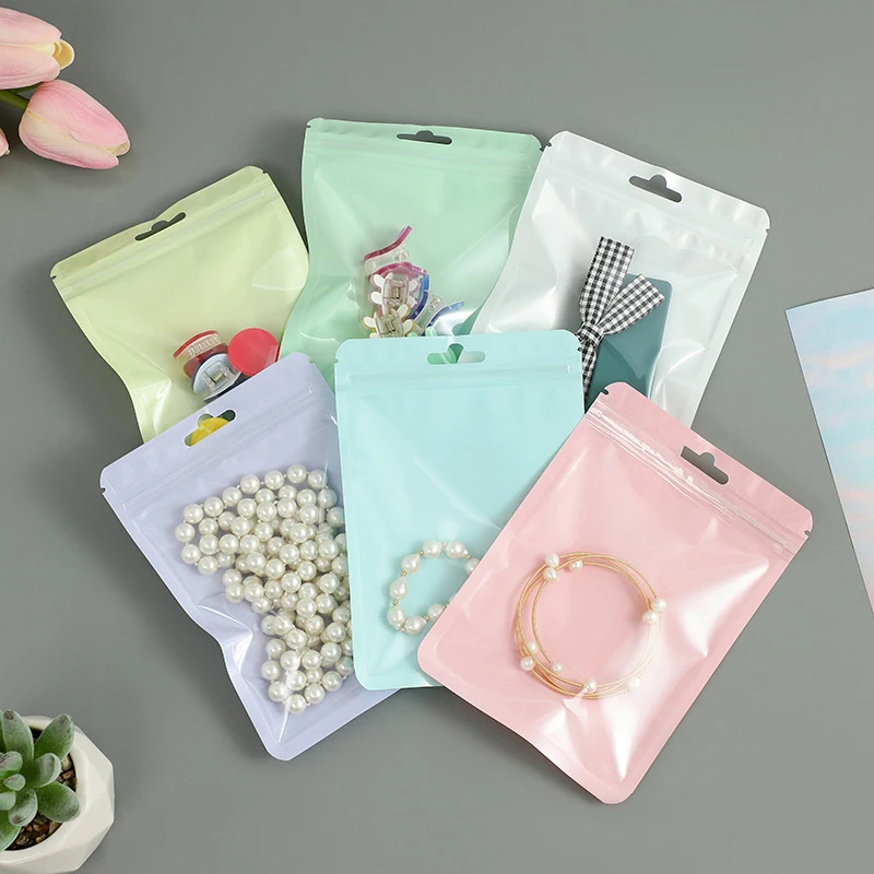 10 шт. разноцветные пластиковые сумки на молнии