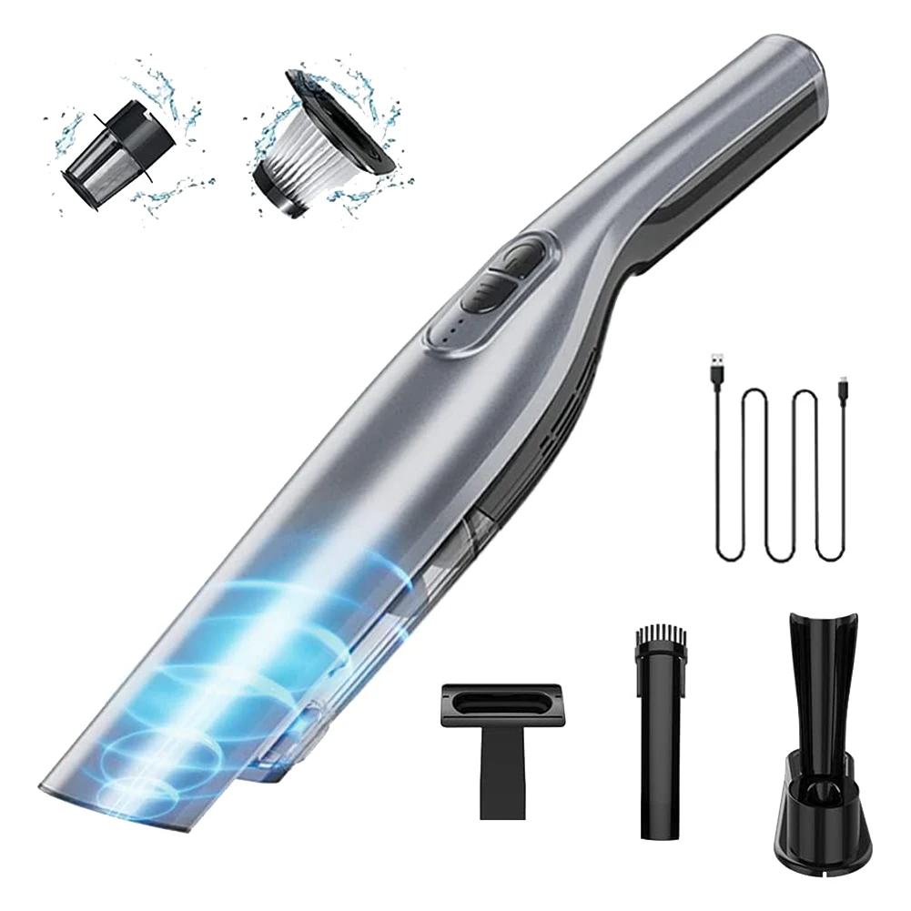 

Handheld Car Vacuum Cleaner Cordless - Rechargeable Portable Vacuum for Car, Home, Strong Handheld Vacuum Cleaner