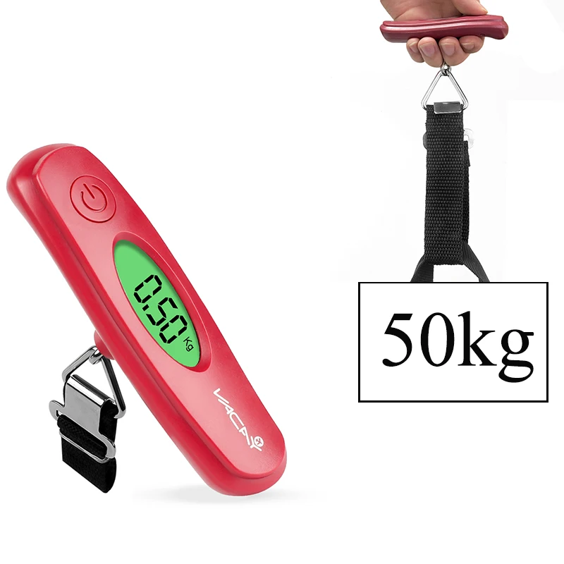 

Portable Scale Digital LCD Display 110lb/50kg Electronic Luggage Hanging Suitcase Travel Weighs Baggage Bag Weight Balance Tool