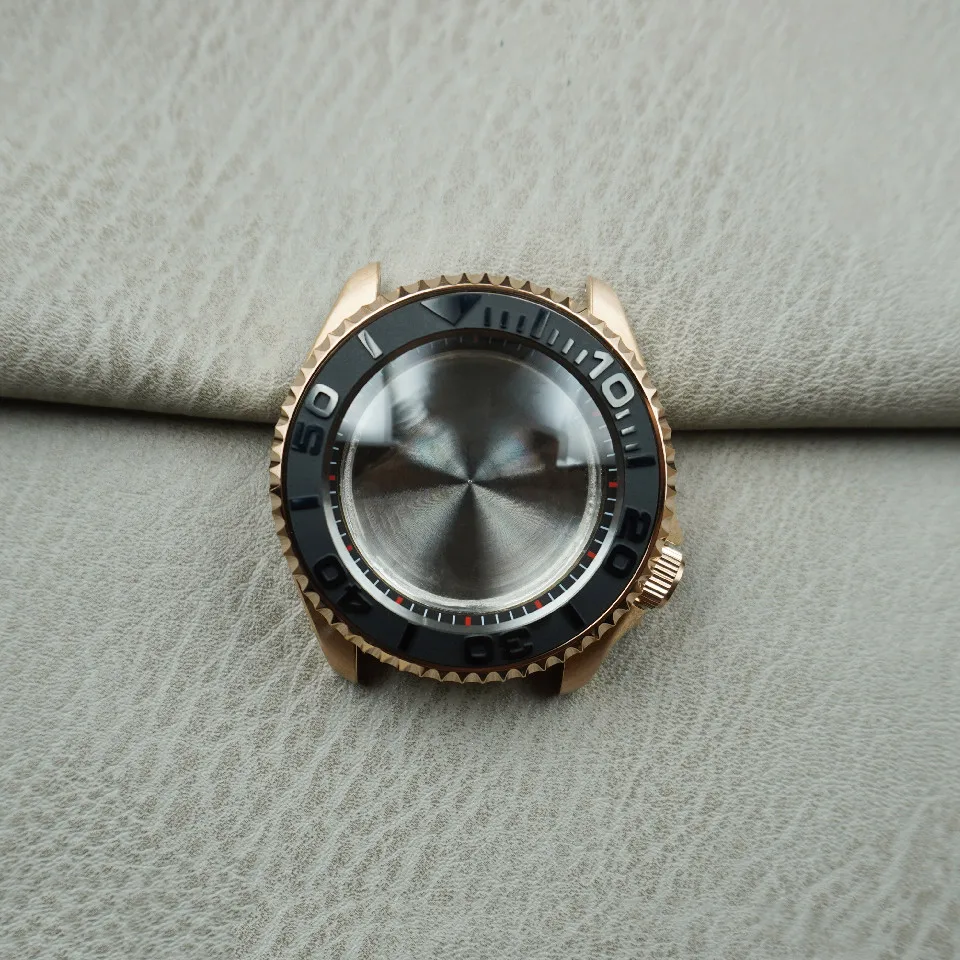 NH35A case modified mechanical watch waterproof diving assembly watch ceramic ring 007 black shell NH36 suitable