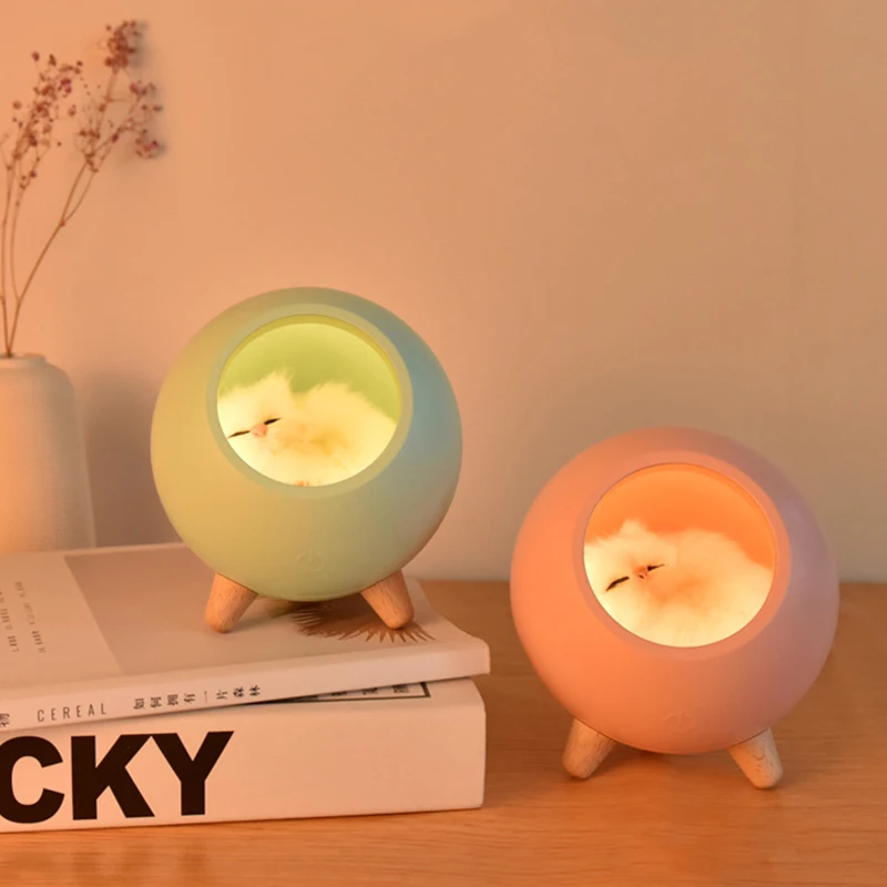 

Creative LED Night Lights Room Decor Desk Lamp Dream Cat Holiday Aesthetic Night Light Baby Bedroom Decor Luminar Kid Gift