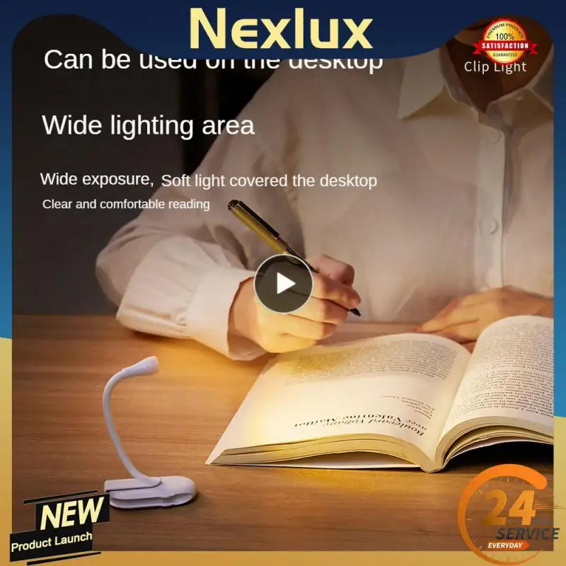 

Foldable Eyesight Lights Rechargeable Book Light Clip-on Study Desk Lamp Portable Bookmark Read Light Easy Clip Adjustable Mini