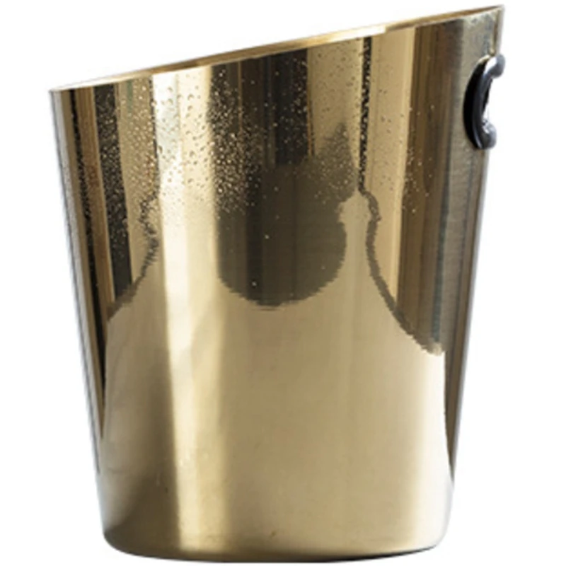 

Stainless Steel Champagne Bucket Household Beer Bucket Bar KTV Commercial Ice Bucket Wine and Wine Bucket, Gold
