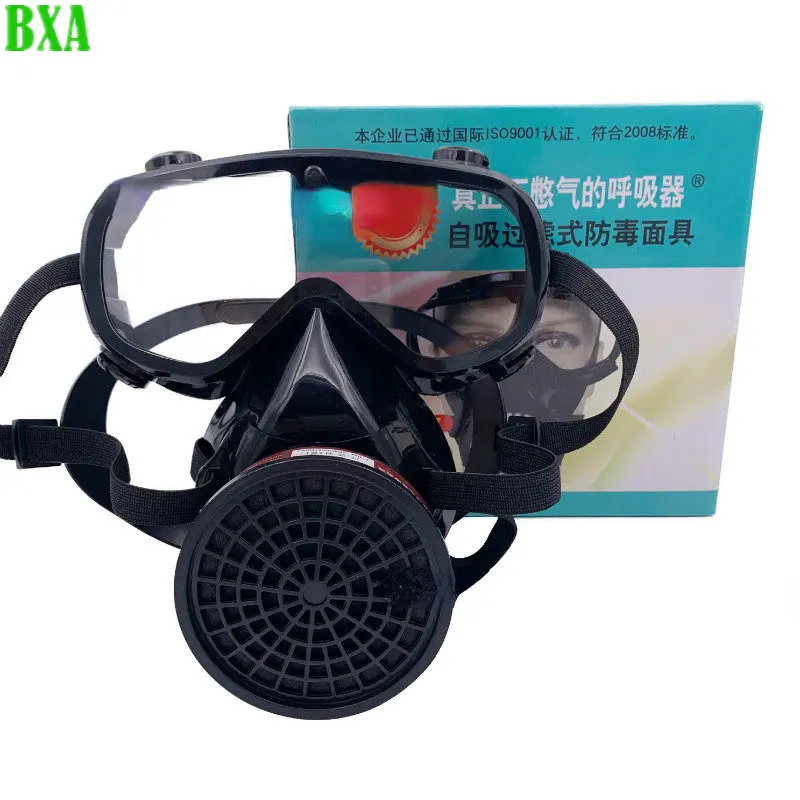 

Windproof Protective Anti Bacteria Dust Safety Gas Mask Goggles Spray Paint Chemical Pesticide Filter Box Respirator Widely Used