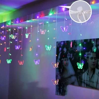 butterfly led curtain light 3 5m holiday lighting led string light festival holiday icicle curtain lights christmas decoration