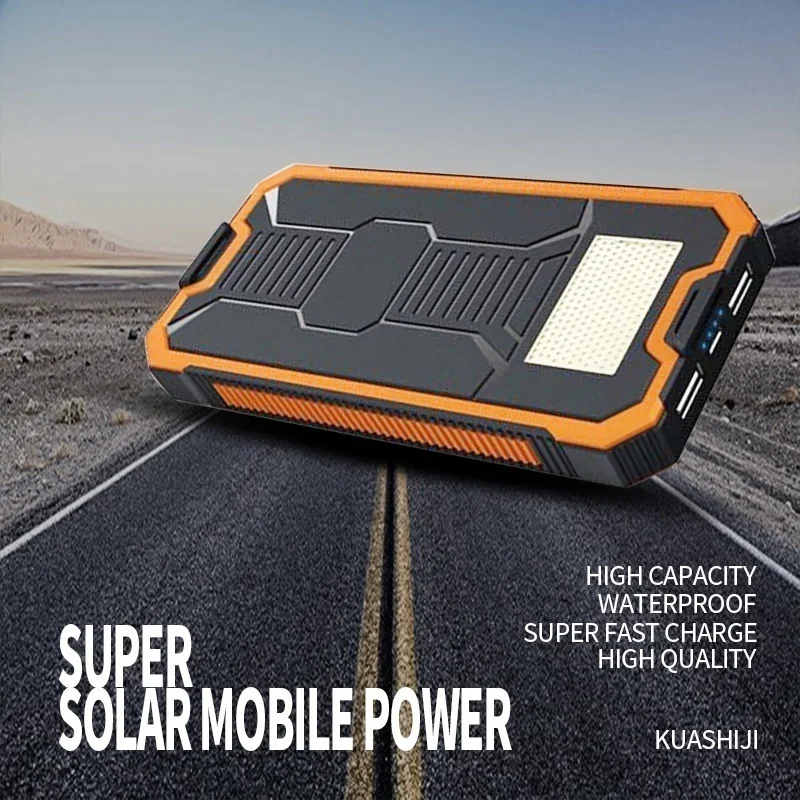 for all phone iphone huawei xiaomi huge capacity solar power bank 80000mah dual usb waterproof solar power bank battery charger free global shipping