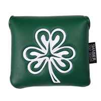 green cover pu leather square large mallet putter cover golf club headcover
