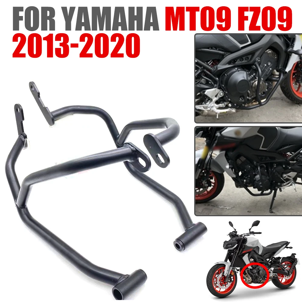 For Yamaha MT-09 MT09 FZ09 FZ-09 2013 - 2020 Motorcycle Accessories Engine Guard Bumper Crash Bars Stunt Cage Frame Protector