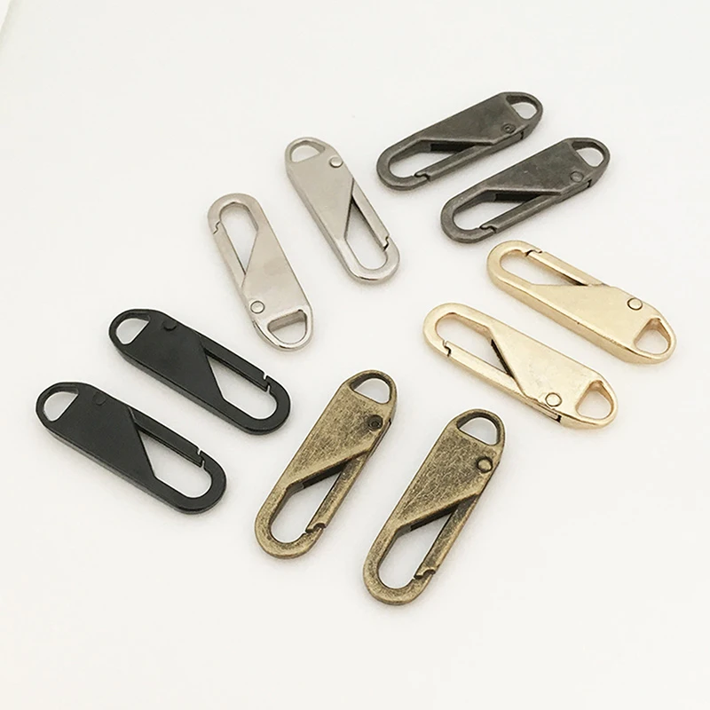 

5pcs Fashion Zipper Slider Puller Instant Zipper Repair Kit Replacement For Broken Buckle Travel Bag Suitcase Zipper Head