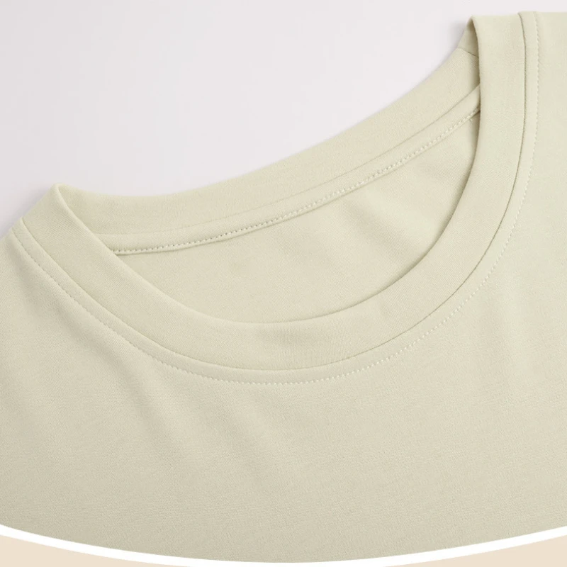 Pajamas Women's Summer Short-sleeved Shorts Round Neck Thin Section Simple Solid Color Can Wear Thin Home Service Suits Outside