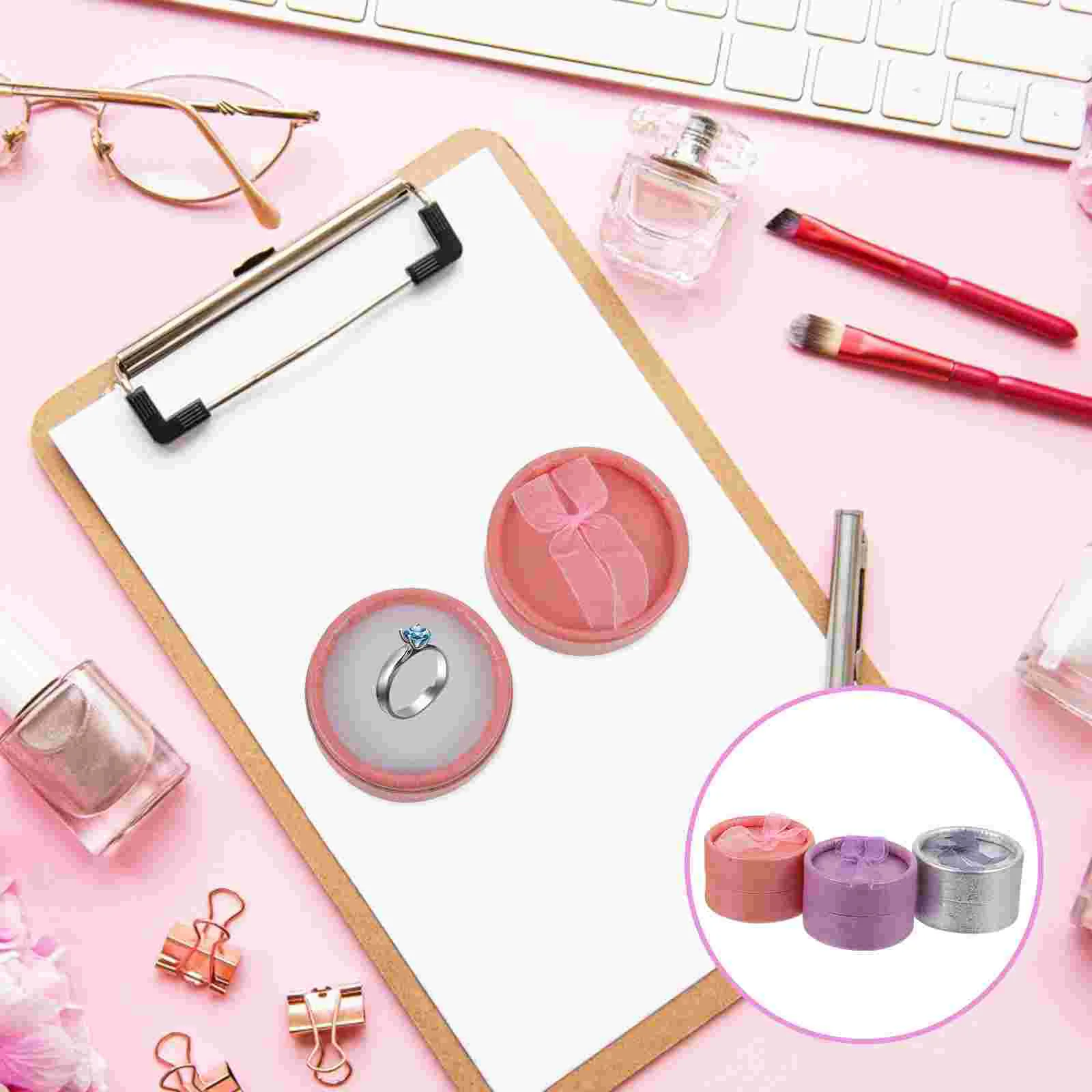 

3 Pcs Ring Storage Box Jewelry Box Earrings Ring Jewelry Box Portable Unique Ring Boxes Earringbox Paper Jewelry organizer