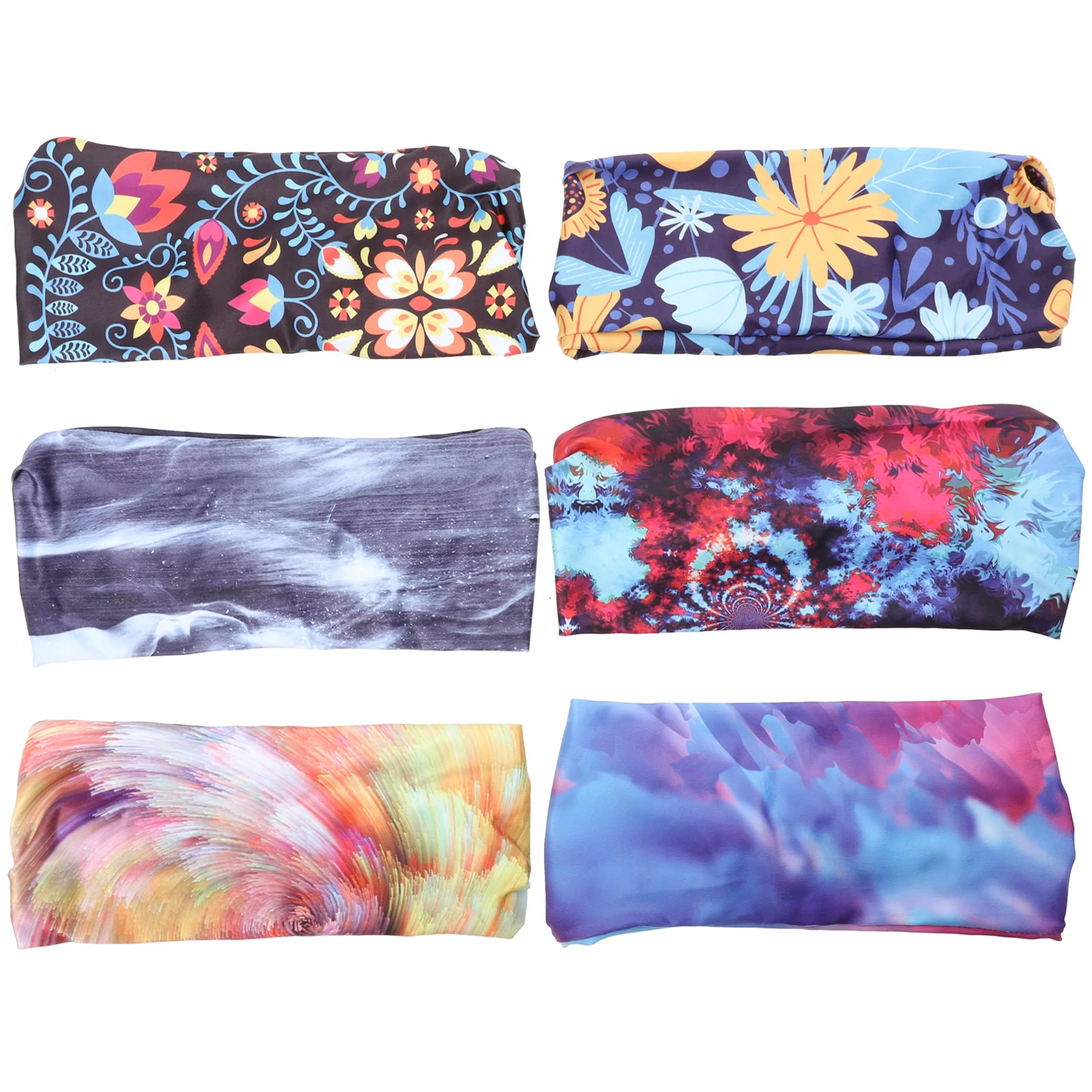 

6pcs Non-Slip Women Sports Headbands Yoga Head Wraps Athletic Workout Hair Bands Women Sports Headbands