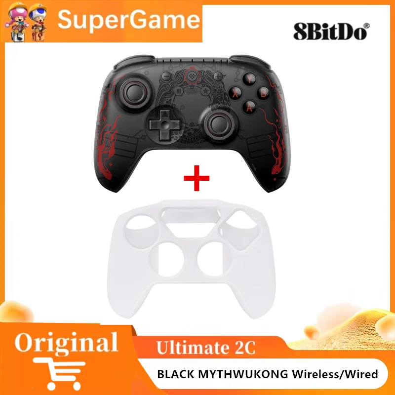 Беспроводной игровой контроллер MYTHWUKONG 8BitDo Ultimate 2C BLACK с защитой для ПК Steam Accessories Deck