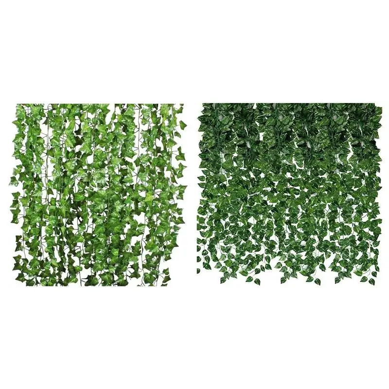 

Artificial Ivy Leaf Garland Plant Wedding Home Garden Decoration Fake Foliage Flowers Backdrop Green Leaf For Jungle Theme Party