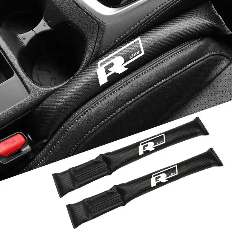 

1/2Pcs Carbon Fiber Car Interior Seat Gap Plug Filler Pad For VW GTI Polo Golf Passat Scirocco Tiguan Jetta T-ROC Touareg Touran