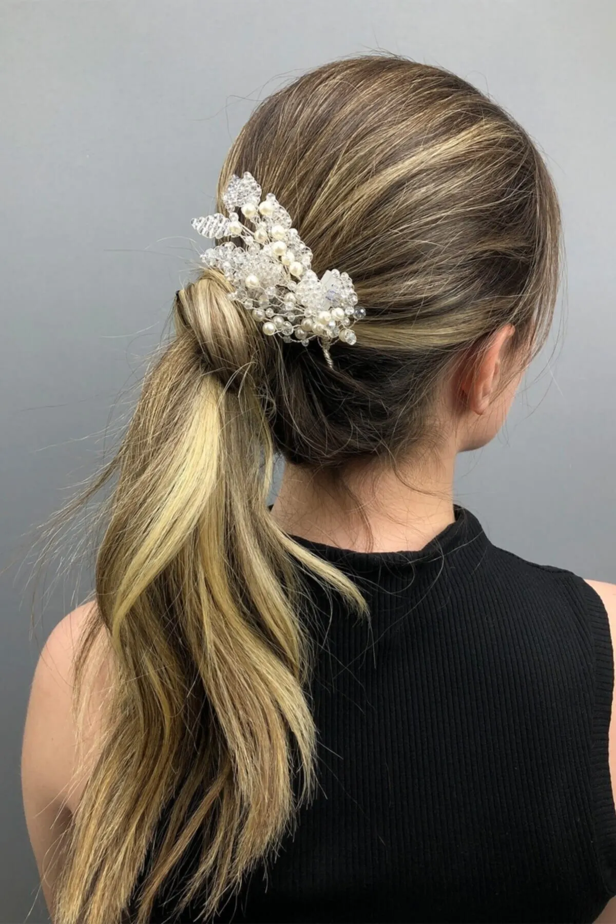 

Bridal Accessories Leaf Pattern Crystal And Pearls Bridal Hair Accessory Wedding Handmade For Bride And Bridesmaids