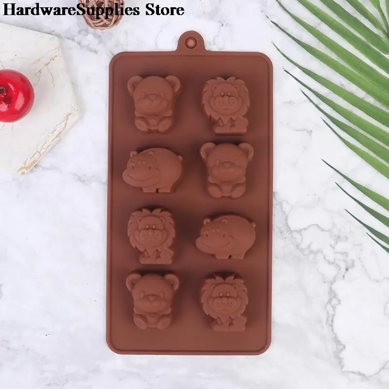 Мультяшные аксессуары DIY Бегемот Лев в форме медведя шоколада | Дом и сад